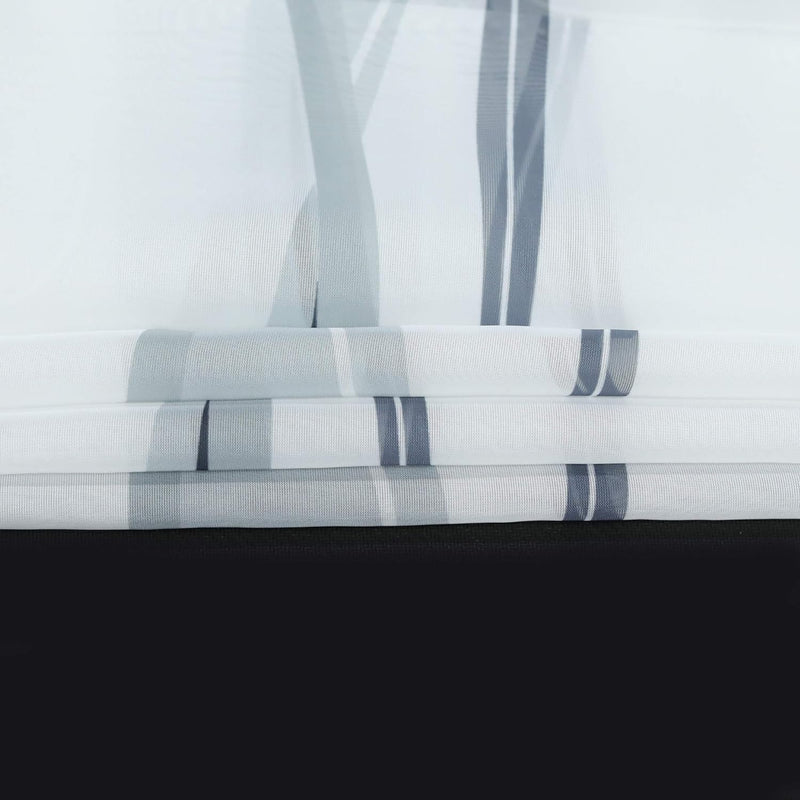 ESLIR Raffrollo mit Schlaufen Gardinen Küche Raffgardinen Transparent Schlaufenrollo Vorhänge Mit We