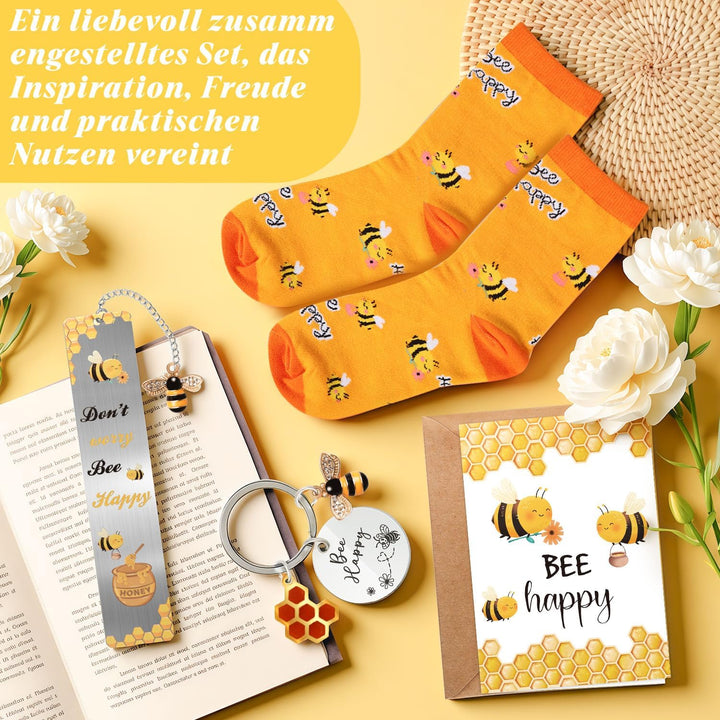 Giftota Bee Happy Geschenke für Frauen – Positive Biene Pocket Hug, Personalisierte Geburtstagsgesch
