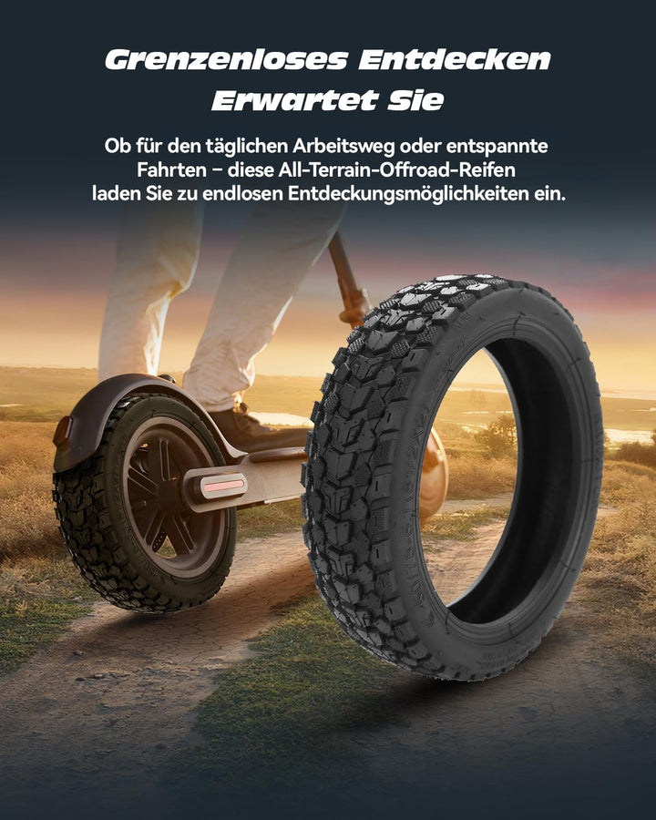 Satgoo 8,5 Zoll E Scooter Reifen 8 1/2 x 2 für Xiaomi Scooter, Super Grip Offroad Reifen und Verdick
