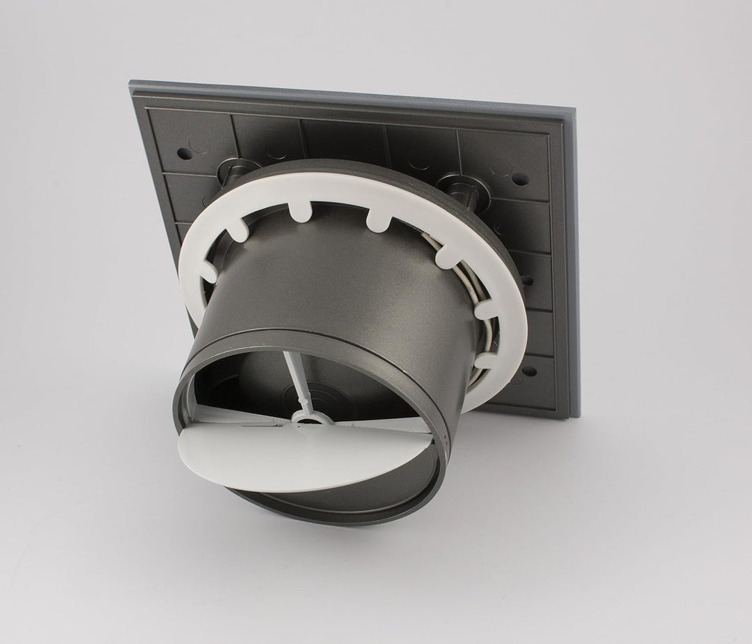 Ventilator/Lüfter Badlüfter mit integrierte Rückschlagklappe Glasfront stark 105 m³/h sehr leise 39