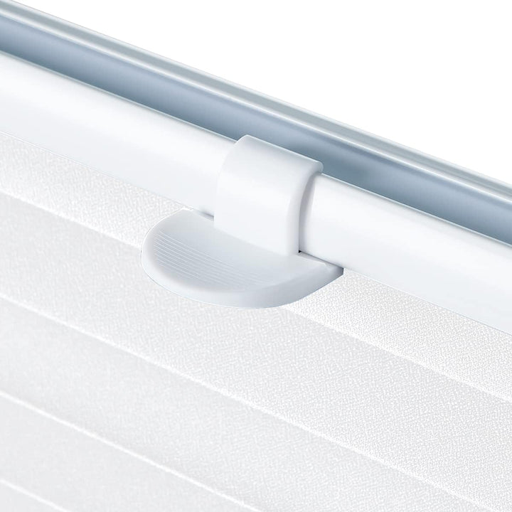 Eurohome Plissee Weiss 105x120cm klemmfix ohne Bohren Easyfix für Fenster und Türen B105 x H120 cm W