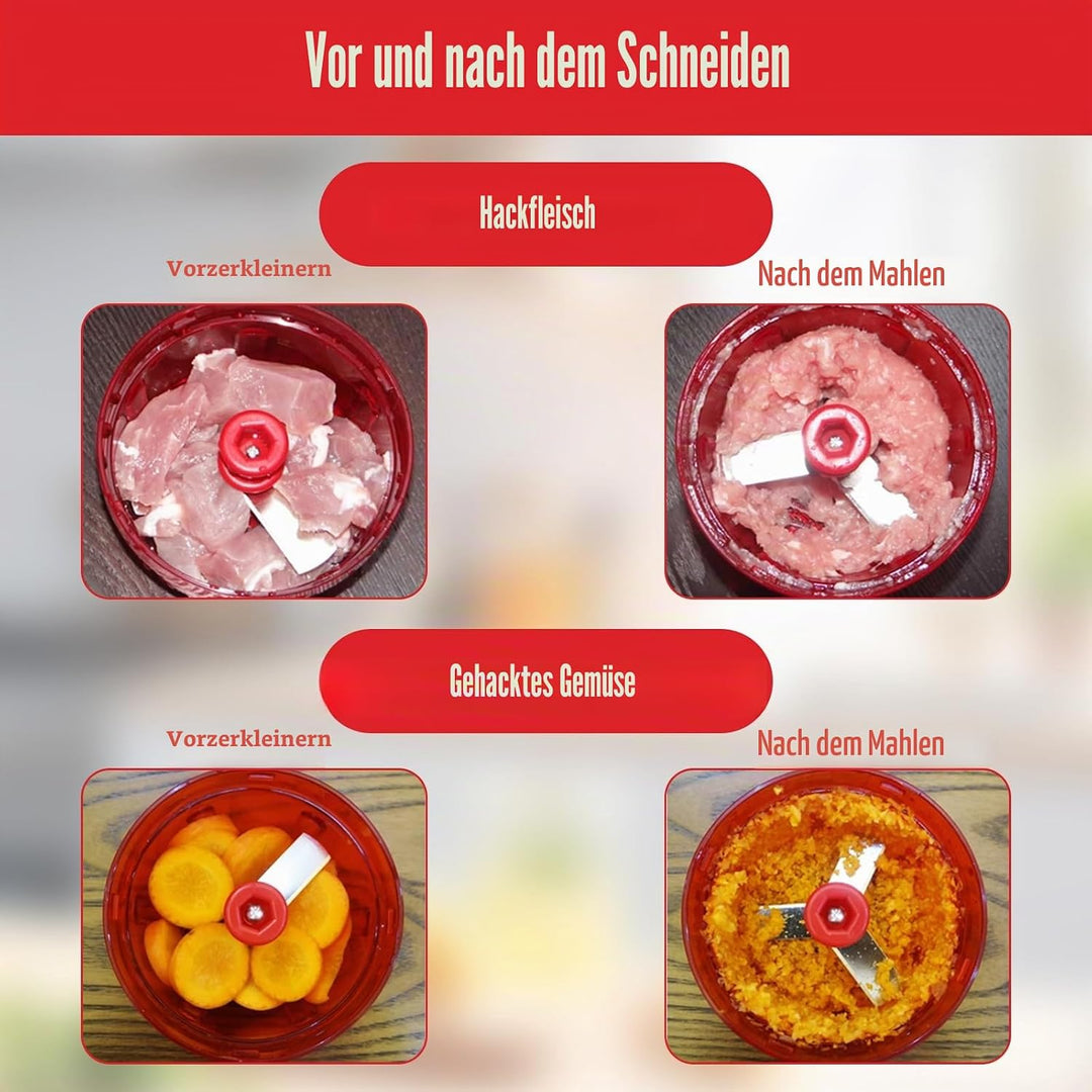 Zwiebelschneider Manuell Zwiebel Zerkleinerer Manuell: TOATELU 300ml Multi-Zerkleinerer, Zwiebel Zer