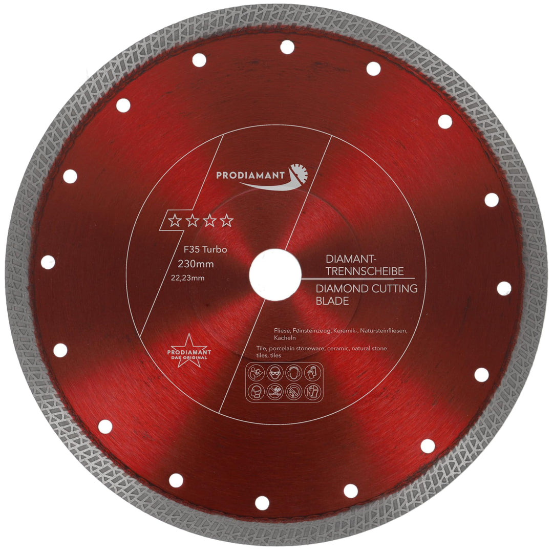 PRODIAMANT Premium Diamanttrennscheibe Fliese Feinsteinzeug 230 mm x 22,23 mm 230mm Fliesenscheibe f