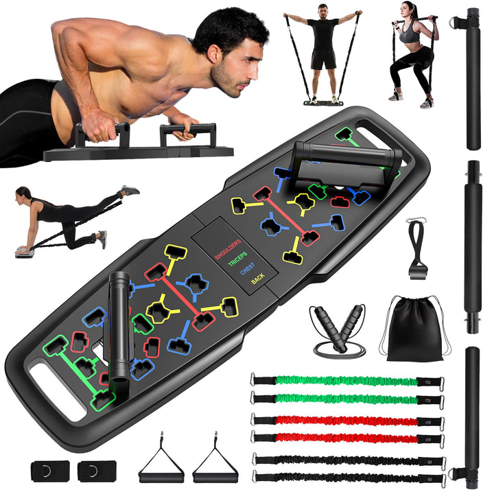 Premium Liegestützbrett Set Liegestützgriffe Push Up Board Verbessertes Konzept 2024 Liegestütze Bre
