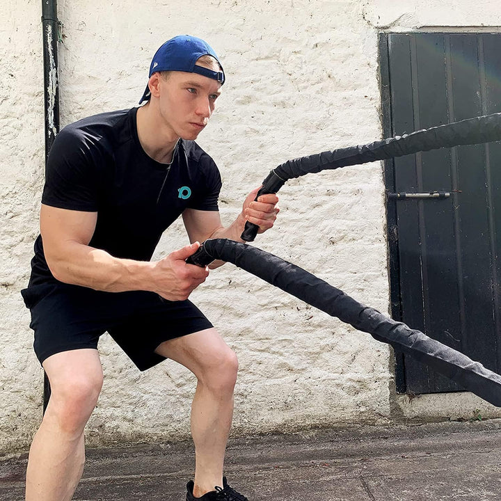 RPM Power Battle Rope - Fitness, Muskelstärkungsseil für Bodybuilding-Workouts - inklusive Anker 15