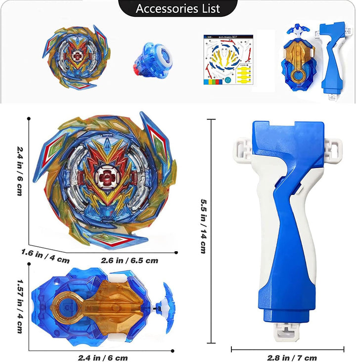 Desamvap Bay Battling Tops Kampfkreisel Booster B-163 Brave Valkyrie mit Starter und Griff, Kreisels
