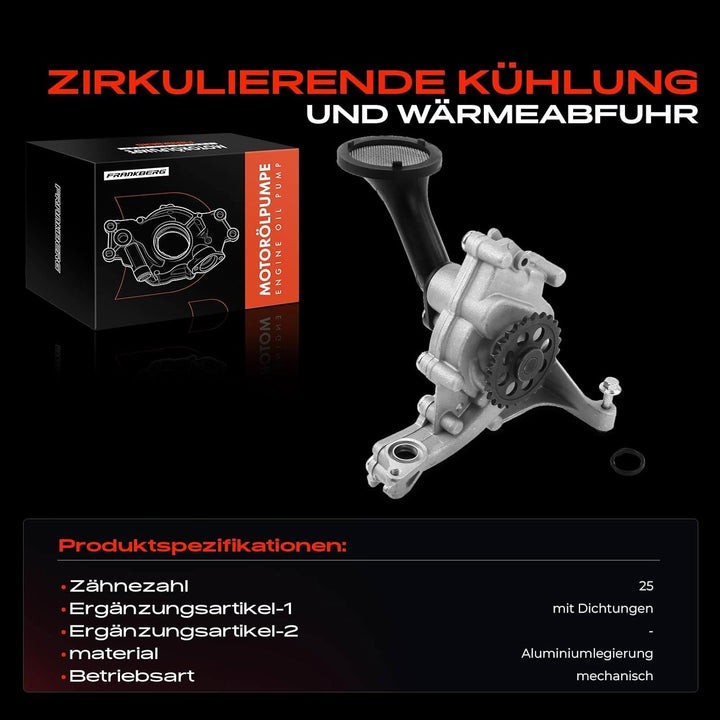 Frankberg Ölpumpe Kompatibel mit C3 II SC SX SY 2012-Heute DS3 2015-2019 Crossland X P17 P2QO 2017-H