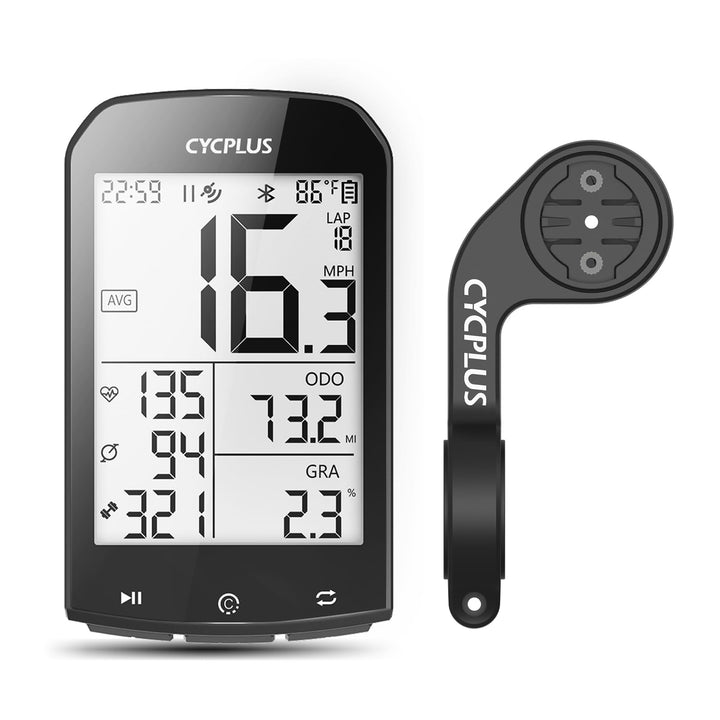 CYCPLUS GPS Fahrradcomputer und Halterung, wasserdichte Fahrradtacho und Kilometerzähler, ANT+ Draht
