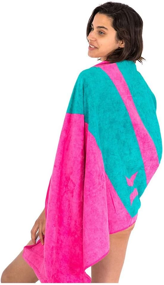Hurley U Icon Slash Neon Towel Swimwear Cover Up Set, Rosa (Hyper Pink), Einheitsgrösse
