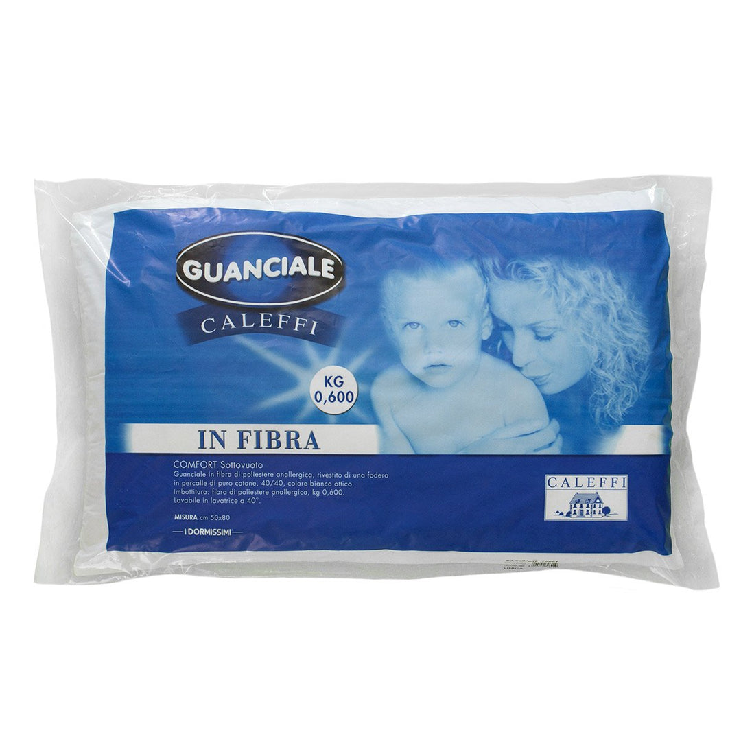 Caleffi B577 Kopfkissen aus Faser, komfortabel, 50 x 80 cm, 600 g