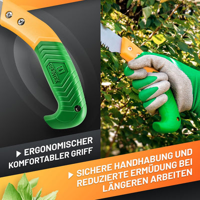 GRÜNTEK Gartensäge BARRAKUDA 300 mm, Baumsäge, Impuls gehärtete aggressive Spezial-Zahnung, Handsäge