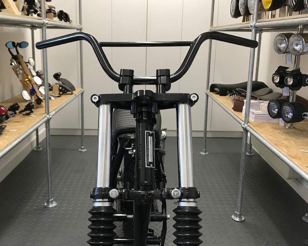 Motorrad Lenker Für Affe Fahrrad Pit Bike Scrambler - 22mm 7/8" Mit 4.5" Aufstieg - Schwarz, Schwarz