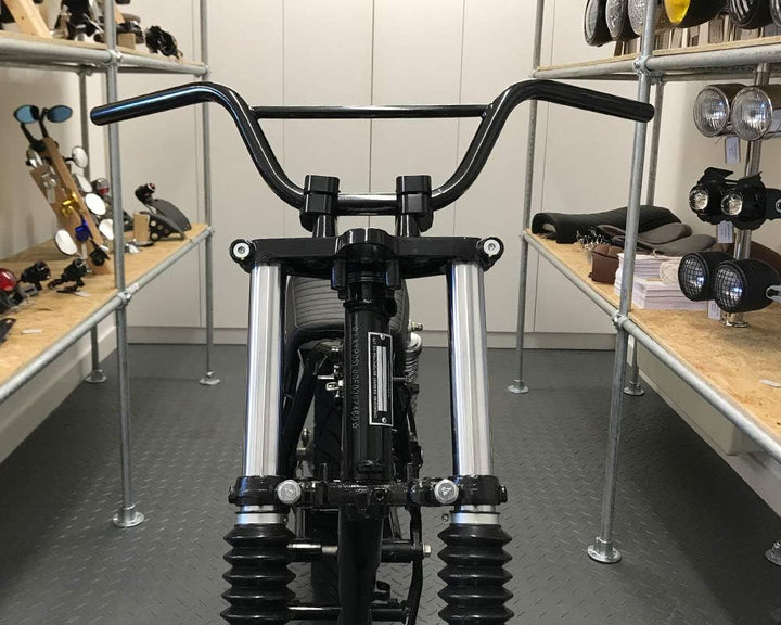 Motorrad Lenker Für Affe Fahrrad Pit Bike Scrambler - 22mm 7/8" Mit 4.5" Aufstieg - Schwarz, Schwarz