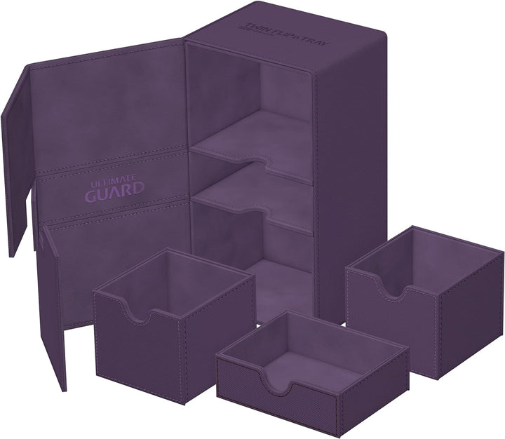 Ultimate Guard Twin Flip`n`Tray 200+ XenoSkin Monocolor Violett, Violett