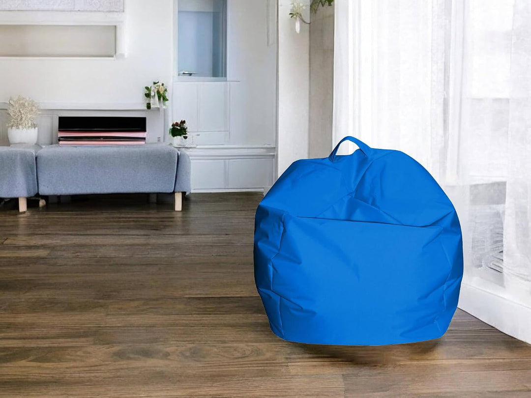 Dmora Eleganter Sitzsack, blaue Farbe, Masse 65 x 50 x 65 cm Blu, Blu