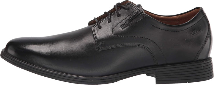 Clarks Whiddon Plain Toe Schnürhalbschuh für Herren, Oxford 39.5 EU Schwarzes Leder, 39.5 EU Schwarz