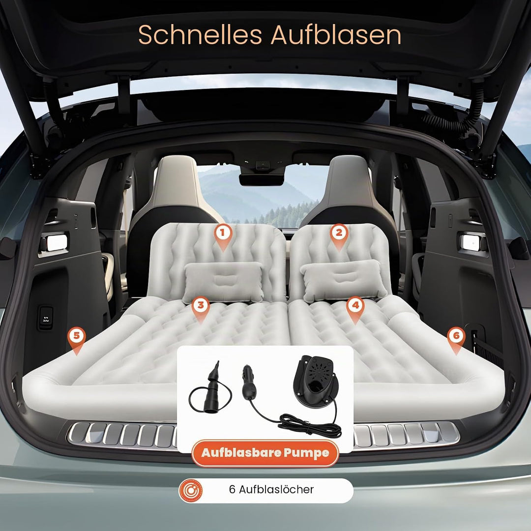FUNYSF Auto Luftmatratze SUV aufblasbare Bett aufblasbare Camping Bett Combo Portable Bett, abnehmba