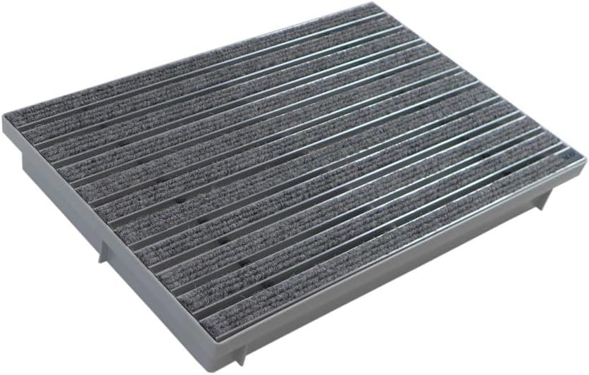 ACO 600x400 Fussmatte Rips hellgrau mit Bodenwanne Vario Light Schuhabstreifer Abtreter