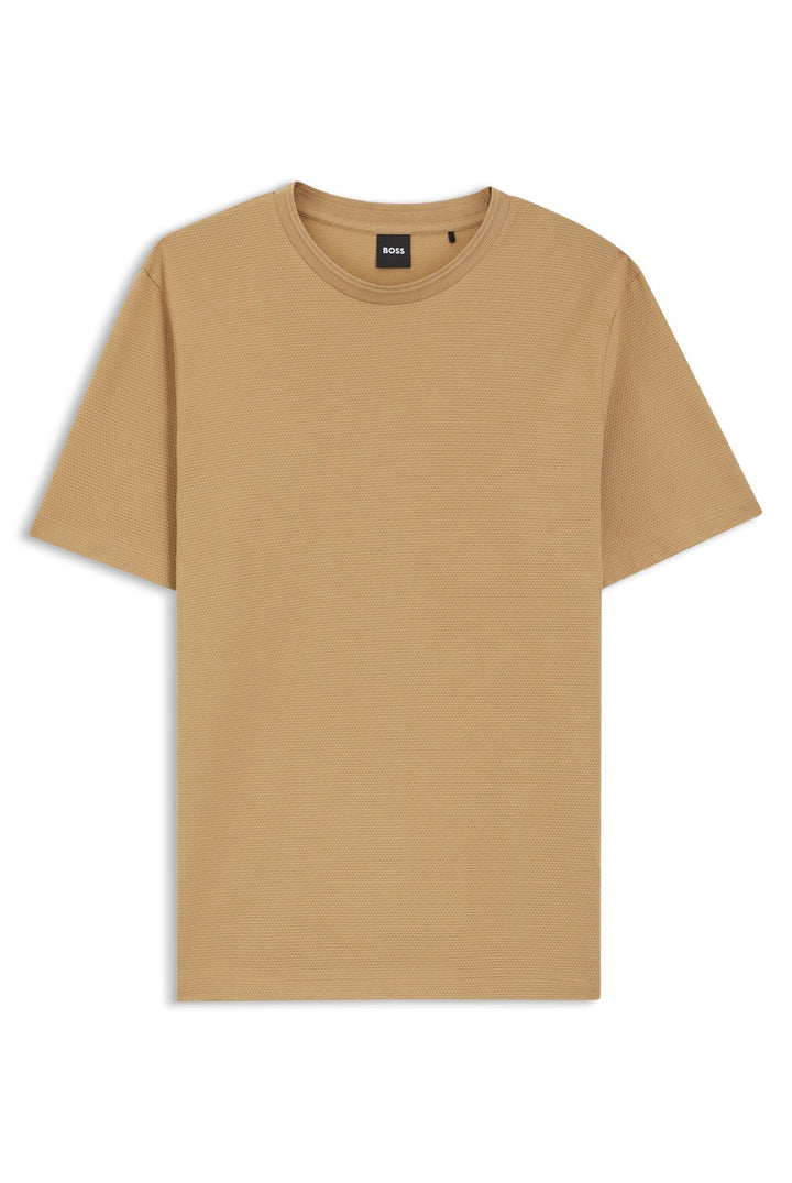 BOSS Herren Plain Short Sleeve Crewneck T-Shirt T-Shirt (1er Pack) XS Mittel Beige260, XS Mittel Bei