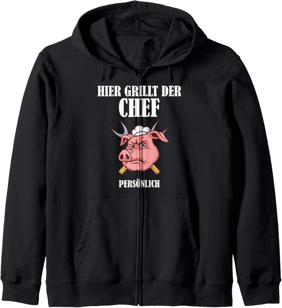 Hier grillt der Chef Persönlich - Grillmeister Papa Grillen Kapuzenjacke