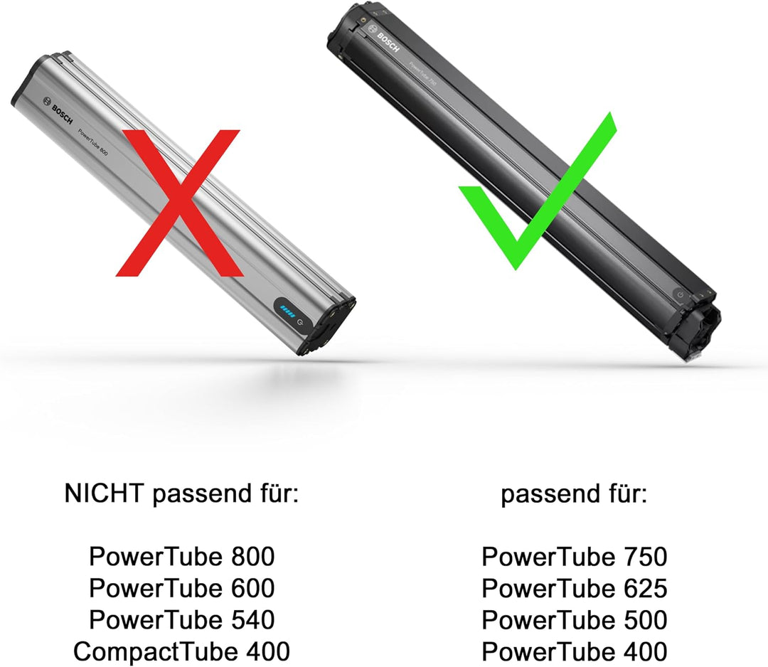 E Bike Akkuhalterung mit Schnell-Klicksystem – Akku einklicken &amp; sofort Laden - passend für Bosch Po