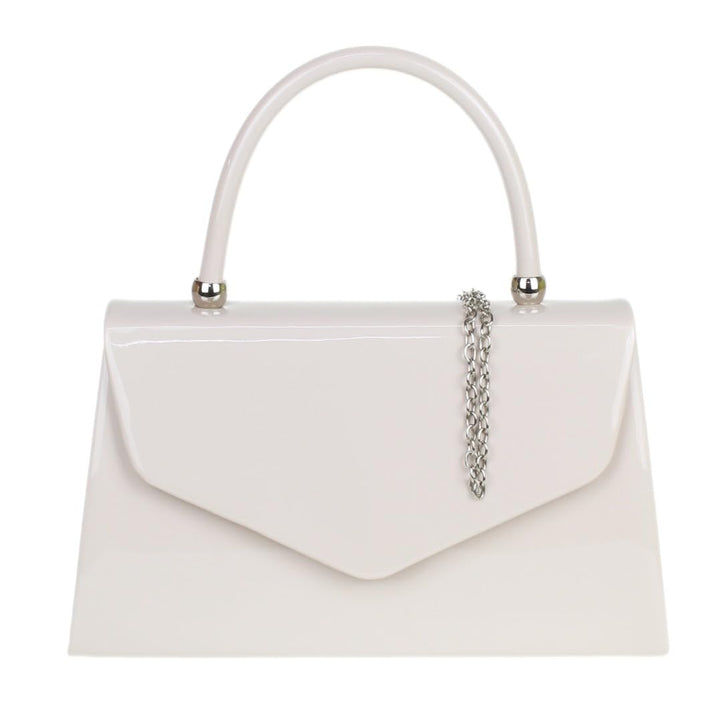 Girly Handbags Lack Clutch Handtasche Klein Hartschalenkoffer Damen Blasser Akt, Blasser Akt