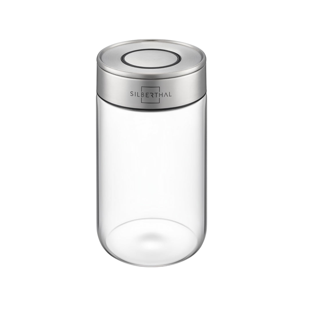 SILBERTHAL Vorratsdosen Glas mit Deckel 1000 ml - Vorratsgläser mottensicher für luftdichte & auslau