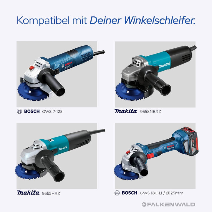 FALKENWALD Raspelscheibe 125 Cut &amp; Rasp - Flexscheibe für Holz 125mm, Frässcheibe für Winkelschleife