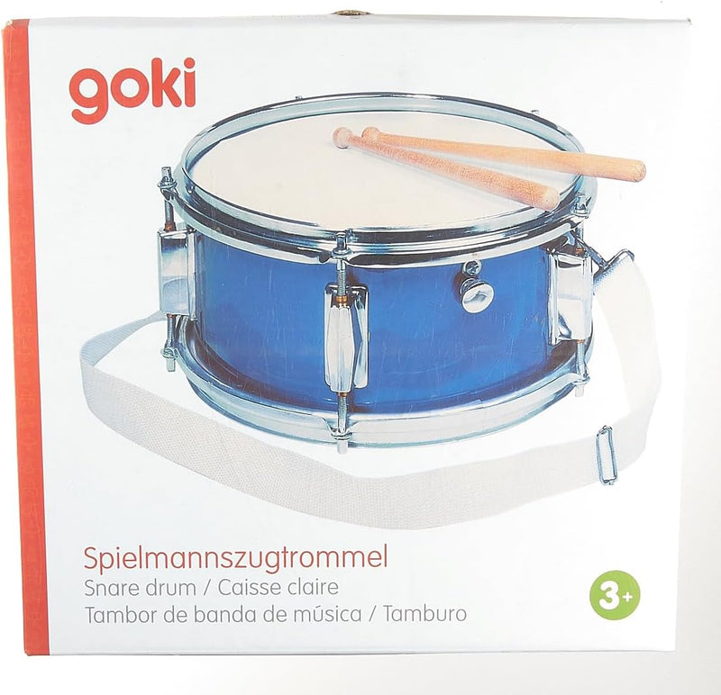 Gollnest&Kiesel 14015 Spielmannszugstrommel mit Snare Blau Single, Blau Single