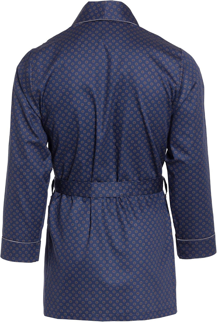 Herren Morgenmantel – kurz – Bademantel Revise RE-509 - Elegant - 100% Baumwolle S Dunkelblau C10, S