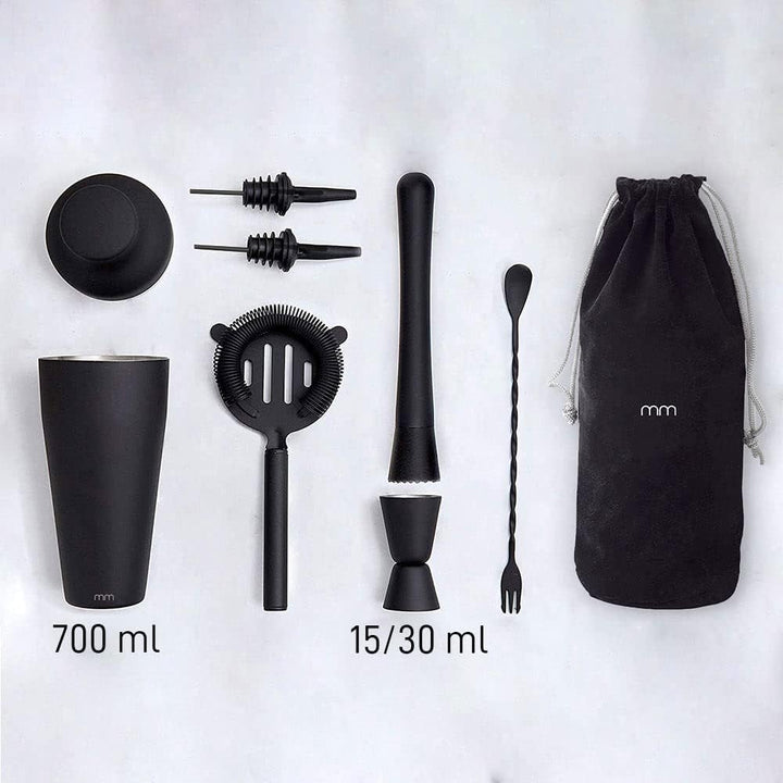 Mikamax - Cocktail Shaker Set - Cocktail Shaker - Cocktail Maker - Cocktailset - inkl. Rezeptbuch -