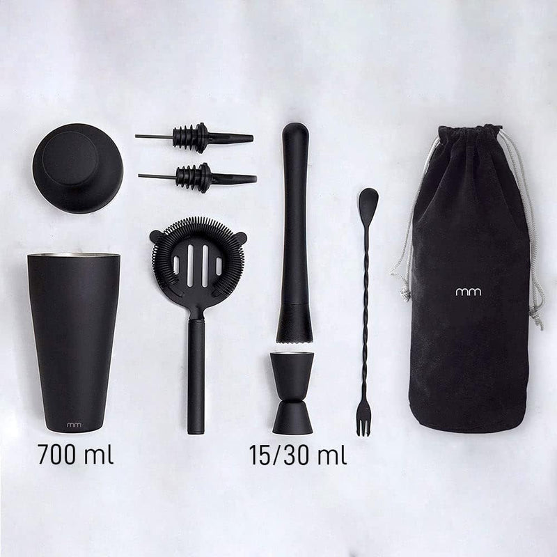 Mikamax - Cocktail Shaker Set - Cocktail Shaker - Cocktail Maker - Cocktailset - inkl. Rezeptbuch -