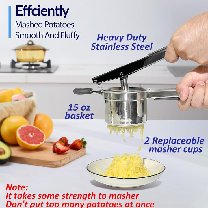 Kartoffelpresse, Kartoffelstampfer mit 2 Ersatzbechern potato ricer-2cups, potato ricer-2cups