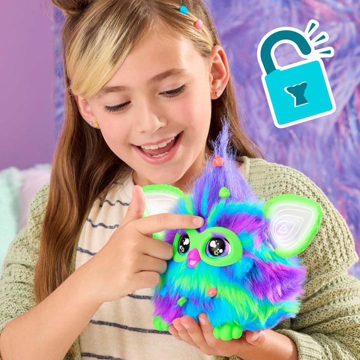Furby Galaxie, interaktives Plüschtier, leuchtet im Dunkeln, französische Version
