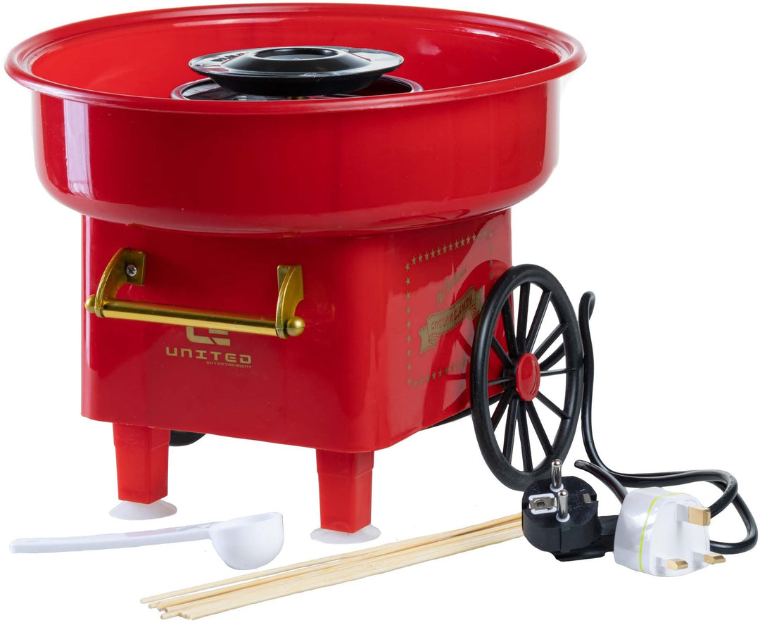 United Entertainment Cotton Candy Maker/Zuckerwattemaschine/Zuckerwatte Maschine - Kunststoff - Rot