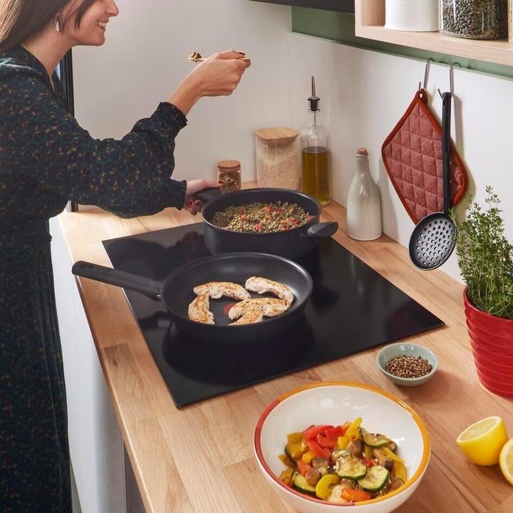 Lagostina Rigenera Green Wok Antihaftbeschichtung aus 100% recyceltem Aluminium Ø 28 cm, Induktionsp
