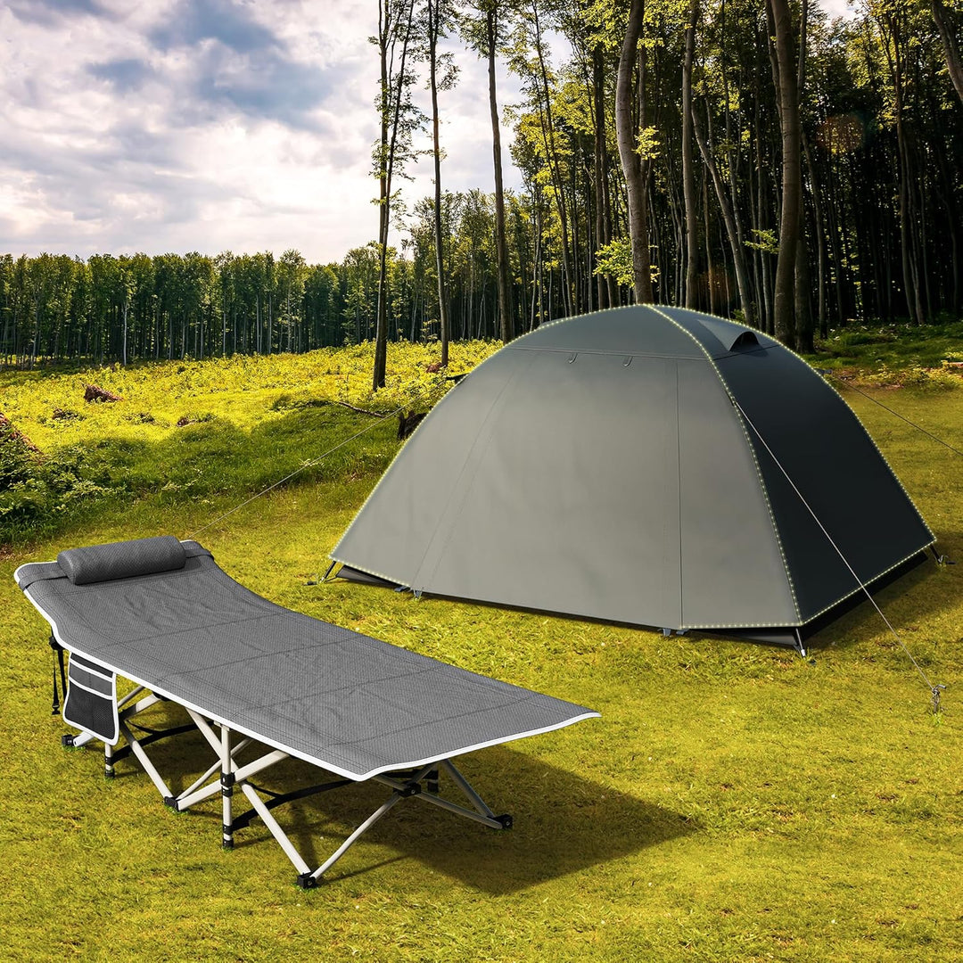 YITAHOME Campingzelt für 3-4 Personen, Wasserdichtes Leichtes Aluminium Stangen Rucksack Zelt Doppel