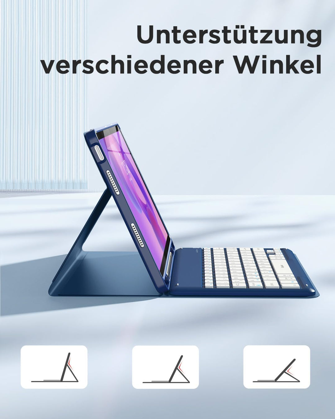 EasyAcc Tastatur Hülle kompatibel mit Lenovo Idea Tab 11 Zoll Tablet 2025 (TB-336ZU/TB-336FU) mit Sc