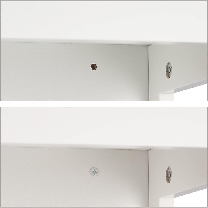 Relaxdays Badezimmerschrank, Landhausstil, HBT: 90 x 30 x 30 cm, 2 Schubladen, 1 Ablage, freistehend