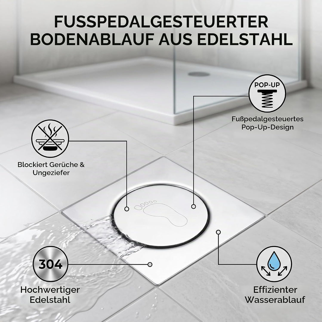Bodenablauf Edelstahl Duschablauf Shower Drain Sieb Protector für Badezimmer Waschküche Küche Zubehö