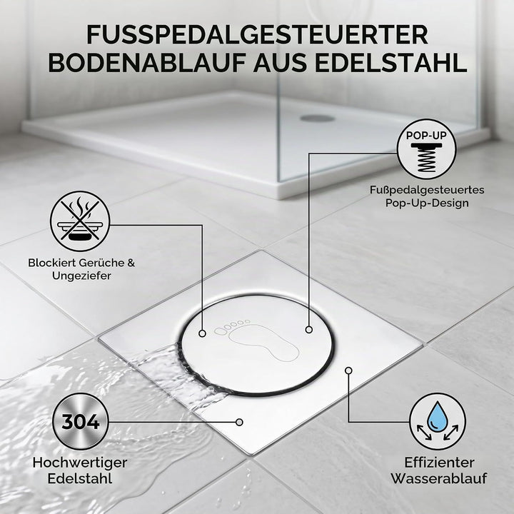 Bodenablauf Edelstahl Duschablauf Shower Drain Sieb Protector für Badezimmer Waschküche Küche Zubehö