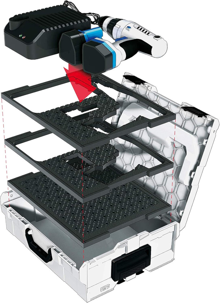 Bosch Sortimo Schnitteinlagen-Set | L BOX 136 (anthrazit) inkl. Schnitteinlagenset EPP &amp; Deckeneinla