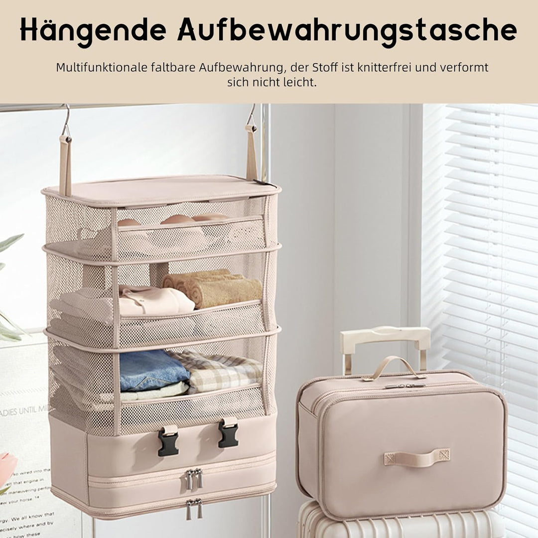 ACESOME Compression Koffer Organizer, Koffer-Organizer, Camping Organizer Hängend, Faltbar Regal Han