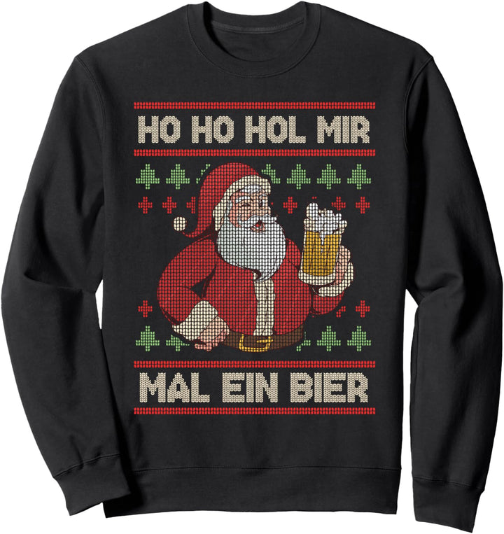Ho Hol Mir Mal Ein Bier Ugly Christmas Sweater Geschenk Sweatshirt