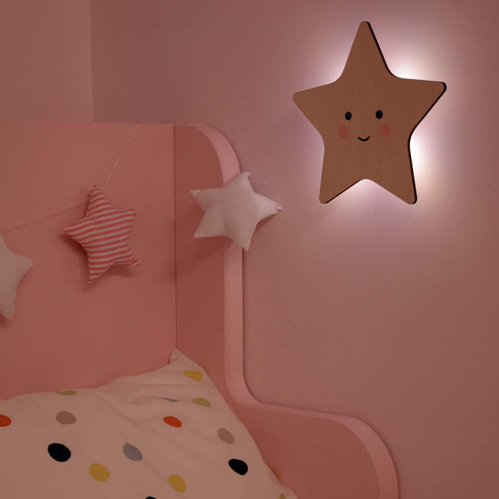 reer lumilu Silhouette Light Star, süsses Sternen-Wandlicht, tolles Taufgeschenk, Geburtstags-Gesche