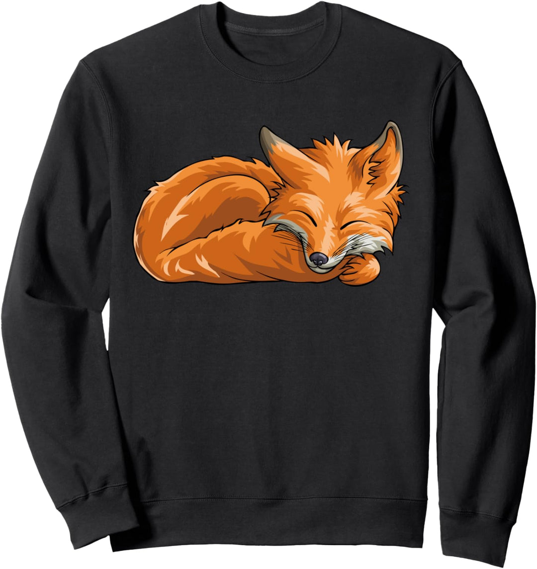 Sleeping Fox Animal Funny Woodland Creature Gift Sweatshirt