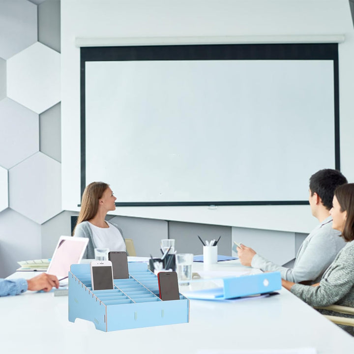 30 Gitter Handygarage Schule, Handy Hotel Aufbewahrungsbox Holz, Multi-Grid-Aufbewahrungsbox FüR Mob