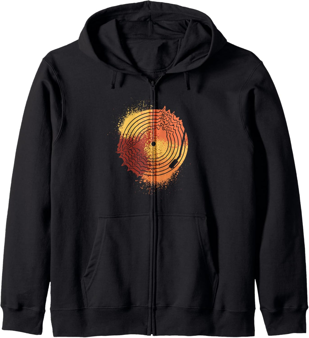 Vinyl Junkie Geschenk - Retro Schallplatte DJ Kapuzenjacke