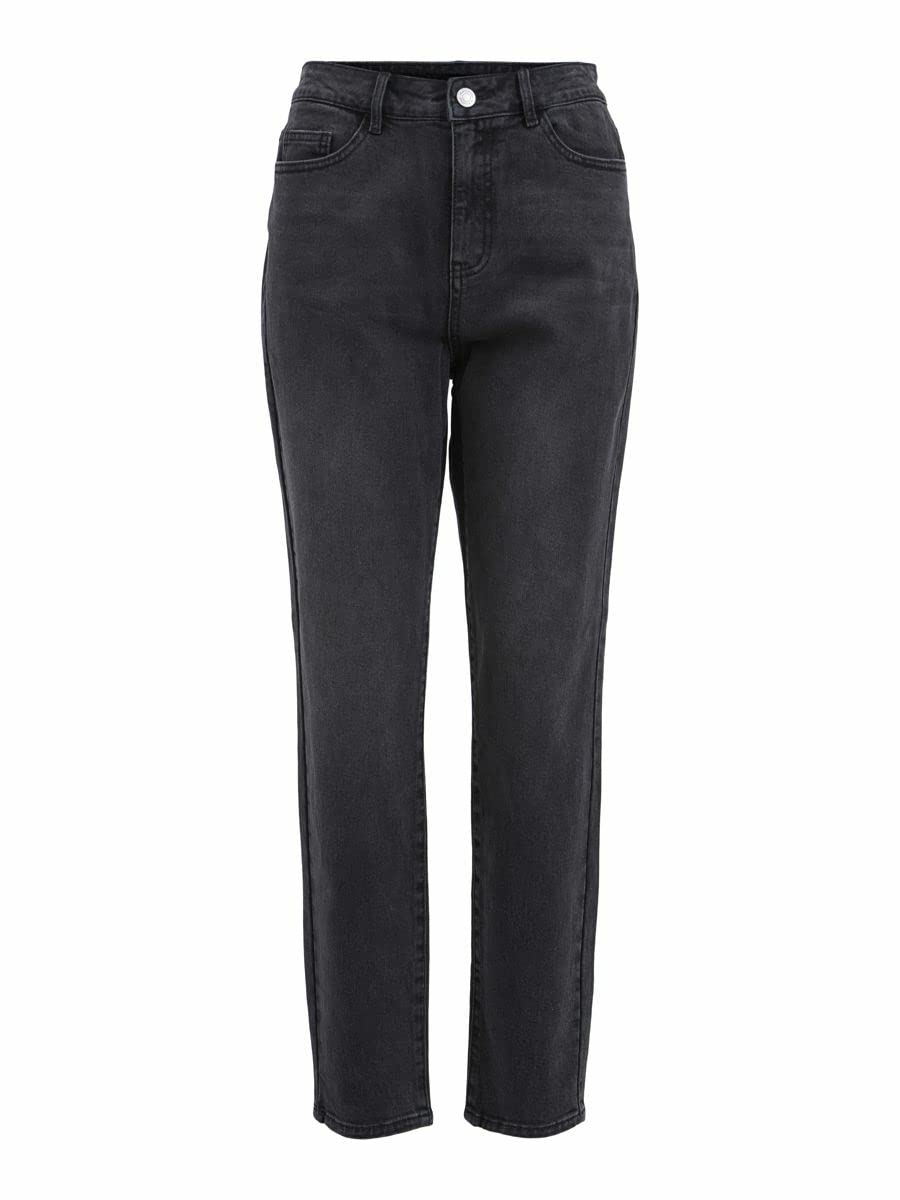 Vila Damen Vimommie Dl Hw Mom Blk-Noos Jeans 36W / 32L Black Denim, 36W / 32L Black Denim