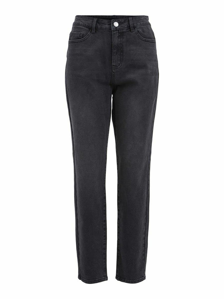 Vila Damen Vimommie Dl Hw Mom Blk-Noos Jeans 36W / 32L Black Denim, 36W / 32L Black Denim